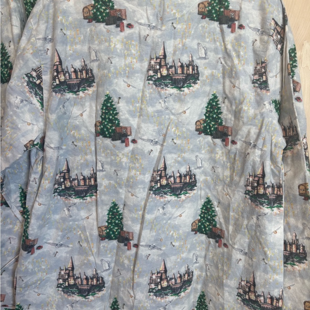 Pottery Barn Teen Harry Potter™ Hogwarts™ Christmas Organic Flannel Pajama Set - Picture 6 of 6
